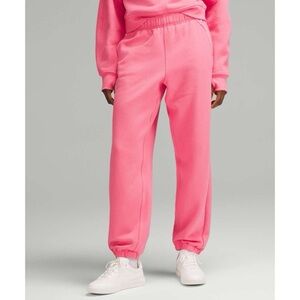 Lululemon Scuba Oversized Fit Fleece Jogger Pants Sakura Pink Large NWT